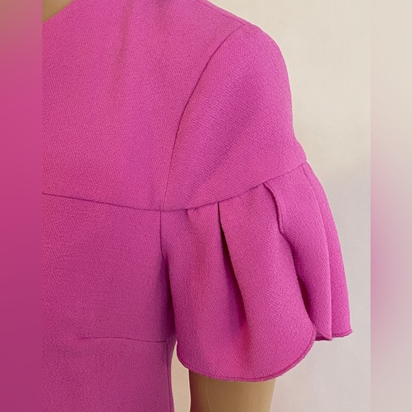 Trina Turk Jacinta Shift Dress Petal-Sleeve - Pink/Snapdragon Size 0 - Picture 8 of 16